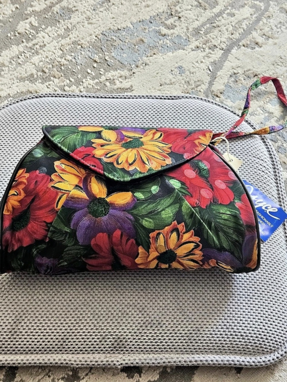 Joyce Floral Crossbody Bag in Black & Red NWT